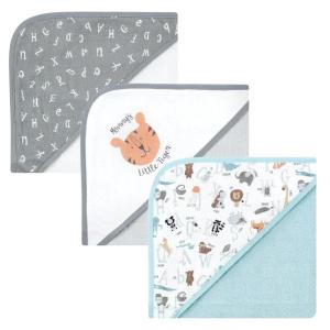 image:imageHudson Baby Unisex Baby Cotton Rich Hooded Towels Gray Modern Elephant One SizeAlphabet