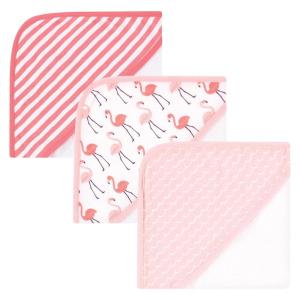 image:imageHudson Baby Unisex Baby Cotton Rich Hooded Towels Gray Modern Elephant One SizeCoral Flamingo