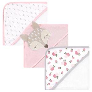 image:imageHudson Baby Unisex Baby Cotton Rich Hooded Towels Gray Modern Elephant One SizeFawn