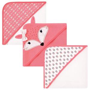 image:imageHudson Baby Unisex Baby Cotton Rich Hooded Towels Gray Modern Elephant One SizeGirl Fox