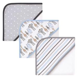 image:imageHudson Baby Unisex Baby Cotton Rich Hooded Towels Gray Modern Elephant One SizeRoyal Safari