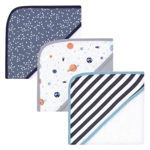 image:imageHudson Baby Unisex Baby Cotton Rich Hooded Towels Gray Modern Elephant One SizeSpace