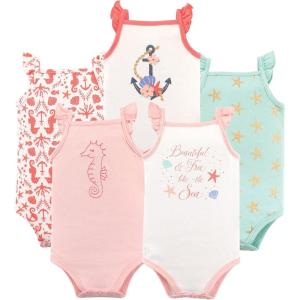 image:imageHudson Baby Unisex Baby Cotton Sleeveless BodysuitsBeautiful Sea