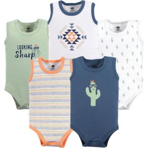 image:imageHudson Baby Unisex Baby Cotton Sleeveless BodysuitsCactus