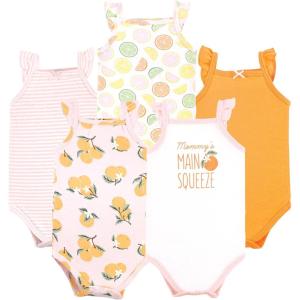 image:imageHudson Baby Unisex Baby Cotton Sleeveless BodysuitsCitrus Orange