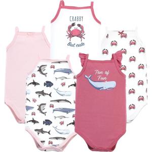 image:imageHudson Baby Unisex Baby Cotton Sleeveless BodysuitsGirl Sea Creatures