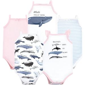 image:imageHudson Baby Unisex Baby Cotton Sleeveless BodysuitsGirl Whale Types