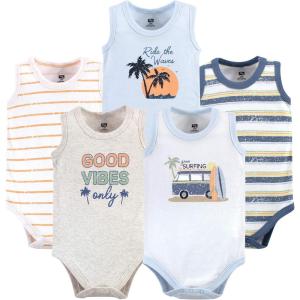 image:imageHudson Baby Unisex Baby Cotton Sleeveless BodysuitsGone Surfing