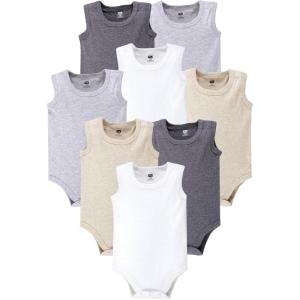 image:imageHudson Baby Unisex Baby Cotton Sleeveless BodysuitsHeather Gray