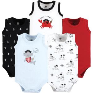 image:imageHudson Baby Unisex Baby Cotton Sleeveless BodysuitsPirate Shark