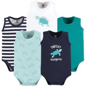 image:imageHudson Baby Unisex Baby Cotton Sleeveless BodysuitsSea Turtle