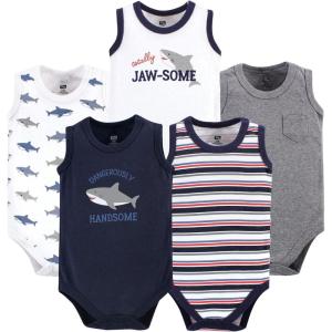 image:imageHudson Baby Unisex Baby Cotton Sleeveless BodysuitsShark