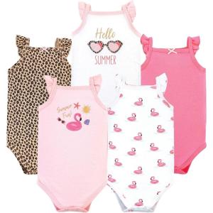 image:imageHudson Baby Unisex Baby Cotton Sleeveless BodysuitsSummer Fun