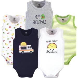 image:imageHudson Baby Unisex Baby Cotton Sleeveless BodysuitsTaco Truck