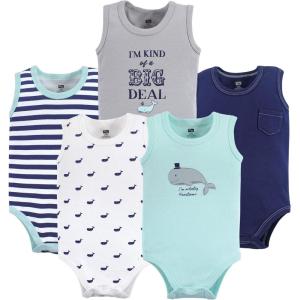 image:imageHudson Baby Unisex Baby Cotton Sleeveless BodysuitsWhale