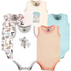 image:imageHudson Baby Unisex Baby Cotton Sleeveless BodysuitsZoo Animals