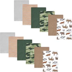 image:imageHudson Baby Unisex Baby Flannel Burp Cloth 12pk Fun Desert One SizeAnimal Adventure