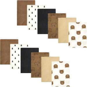 image:imageHudson Baby Unisex Baby Flannel Burp Cloth 12pk Fun Desert One SizeBrown