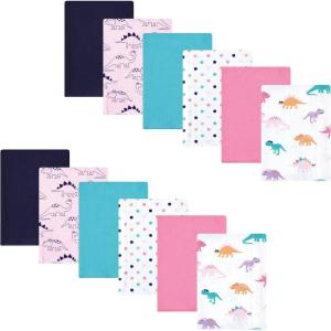 image:imageHudson Baby Unisex Baby Flannel Burp Cloth 12pk Fun Desert One SizeCuteasaurus
