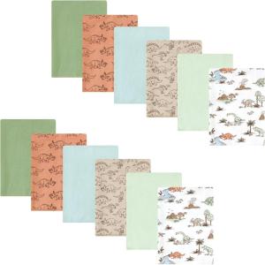 image:imageHudson Baby Unisex Baby Flannel Burp Cloth 12pk Fun Desert One SizeDinosaur Adventures