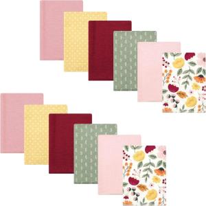 image:imageHudson Baby Unisex Baby Flannel Burp Cloth 12pk Fun Desert One SizeFall Botanical