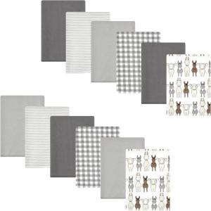 image:imageHudson Baby Unisex Baby Flannel Burp Cloth 12pk Fun Desert One SizeFarm Friends Cream