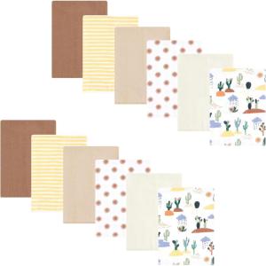 image:imageHudson Baby Unisex Baby Flannel Burp Cloth 12pk Fun Desert One SizeFun Desert