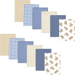 image:imageHudson Baby Unisex Baby Flannel Burp Cloth 12pk Fun Desert One SizeGentleman Bear