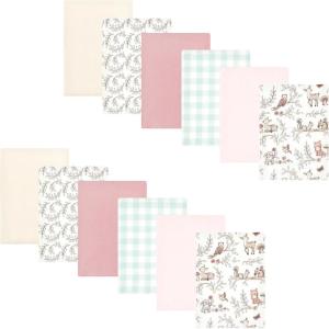 image:imageHudson Baby Unisex Baby Flannel Burp Cloth 12pk Fun Desert One SizeGirl Woodland Pals