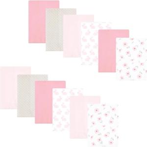 image:imageHudson Baby Unisex Baby Flannel Burp Cloth 12pk Fun Desert One SizePink Honey Bunny