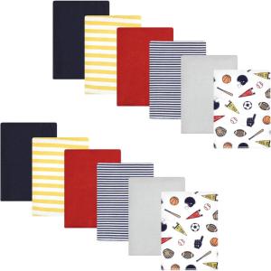 image:imageHudson Baby Unisex Baby Flannel Burp Cloth 12pk Fun Desert One SizeSports Fan