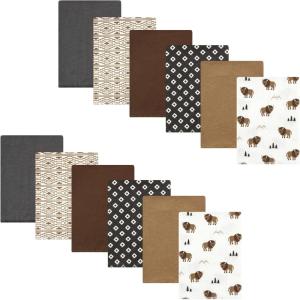 image:imageHudson Baby Unisex Baby Flannel Burp Cloth 12pk Fun Desert One SizeWild Buffalo