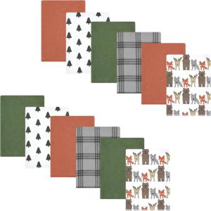image:imageHudson Baby Unisex Baby Flannel Burp Cloth 12pk Fun Desert One SizeWild Forest