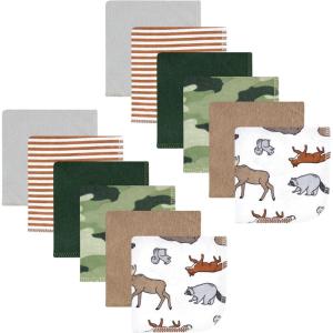 image:imageHudson Baby Unisex Baby Flannel Cotton Washcloths Cowboy 10 Pack One SizeAnimal Adventure 12 Pack