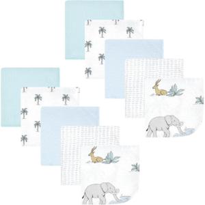 image:imageHudson Baby Unisex Baby Flannel Cotton Washcloths Cowboy 10 Pack One SizeBoy Safari World 10pack