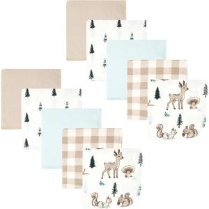 image:imageHudson Baby Unisex Baby Flannel Cotton Washcloths Cowboy 10 Pack One SizeBoy Woodland Pals 10pk