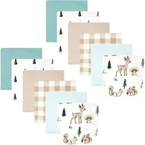 image:imageHudson Baby Unisex Baby Flannel Cotton Washcloths Cowboy 10 Pack One SizeBoy Woodland Pals 12pk
