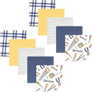 image:imageHudson Baby Unisex Baby Flannel Cotton Washcloths Cowboy 10 Pack One SizeConstruction Work 10pk