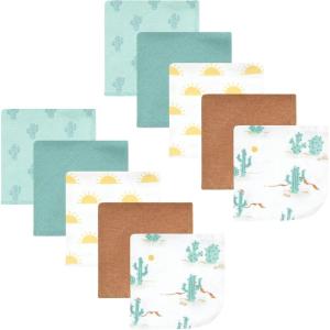image:imageHudson Baby Unisex Baby Flannel Cotton Washcloths Cowboy 10 Pack One SizeDesert Cactus 10 Pack