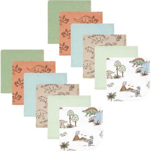 image:imageHudson Baby Unisex Baby Flannel Cotton Washcloths Cowboy 10 Pack One SizeDinosaur Adventures 12pk