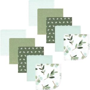 image:imageHudson Baby Unisex Baby Flannel Cotton Washcloths Cowboy 10 Pack One SizeEucalyptus 10pk