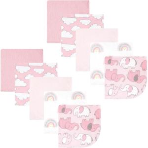 image:imageHudson Baby Unisex Baby Flannel Cotton Washcloths Cowboy 10 Pack One SizeGirl New Elephant 10pack