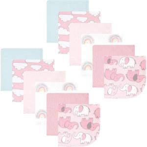 image:imageHudson Baby Unisex Baby Flannel Cotton Washcloths Cowboy 10 Pack One SizeGirl New Elephant 12pack