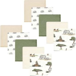 image:imageHudson Baby Unisex Baby Flannel Cotton Washcloths Cowboy 10 Pack One SizeGoing on Safari 10pk