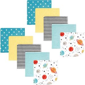 image:imageHudson Baby Unisex Baby Flannel Cotton Washcloths Cowboy 10 Pack One SizeHappy Planets 10 Pack