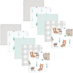 image:imageHudson Baby Unisex Baby Flannel Cotton Washcloths Cowboy 10 Pack One SizeNeutral Woodland Pals 10pk