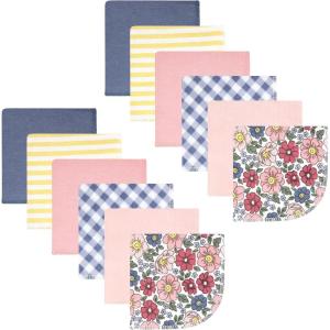 image:imageHudson Baby Unisex Baby Flannel Cotton Washcloths Cowboy 10 Pack One SizePink Blue Pretty Floral 12 Pack