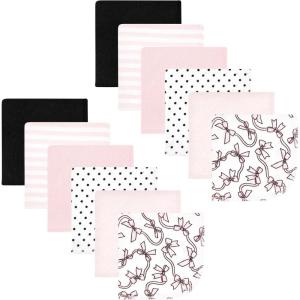 image:imageHudson Baby Unisex Baby Flannel Cotton Washcloths Cowboy 10 Pack One SizePink Bows 12 Pack
