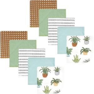 image:imageHudson Baby Unisex Baby Flannel Cotton Washcloths Cowboy 10 Pack One SizePlants 10 Pack