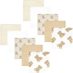 image:imageHudson Baby Unisex Baby Flannel Cotton Washcloths Cowboy 10 Pack One SizeTeddy Bears 10 Pack